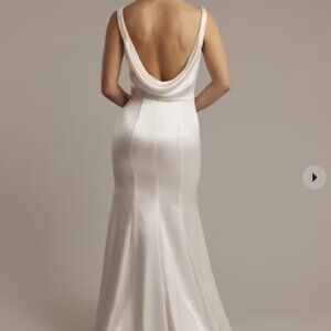 2024 Women's wedding V Neck Cowl back elegant dress